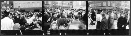 407043 Afbeeldingen van een manifestatie door de Jeugdstorm van de Nationaal-Socialistische Beweging (N.S.B.) op het ...